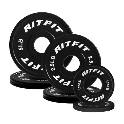 Fractional Rubber Weight Plates, Colored Bumper Plates for Starting Strength and Progressive Overloa