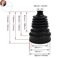 EEM CV Joint Boot Boot CV Driveshaft Gaiter Kit Silicone Universal Velocity