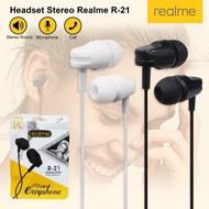 Headset Hansfree Earphone Realme Buds 7 / R21 / R24 / R30 / R31 / R33 / R34 / R50 / RMA101 Extra Bass - SS
