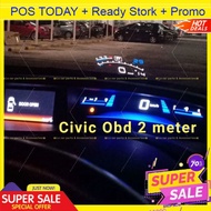 OBD2 ODB OBD 2 Meter Gauge Multi Speed Rpm Water Temp Sound Alarm Driving Fuel Hud Digital Display L