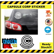 Dragon Ball Capsule Corp Sticker. Goku. Car Sticker. Outdoor. Decal Sticker. Sticker kereta. Sticker