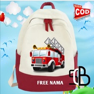 Children's School Backpack, Fire Engine, Fire Engine