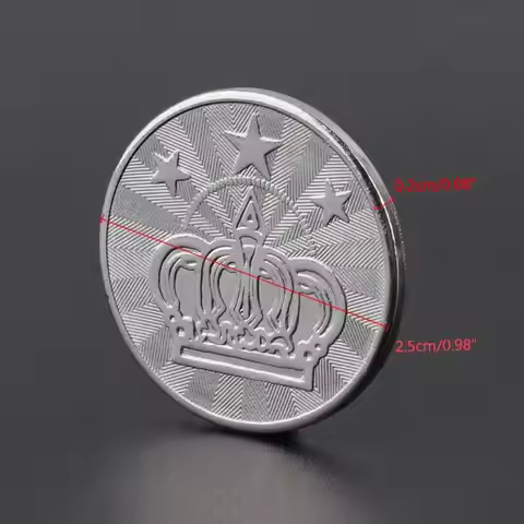 500pcs 25*1.85mm Stainless Steel Arcade Game Coin Pentagram Crownp or 888 Tokens Instead of currency