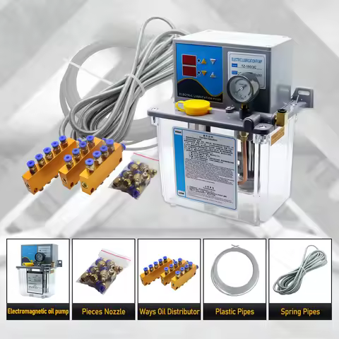4L Lubricant Pump Automatic Lubricating Oil Pump Volt AC 220V 110V CNC Lubrication Motor Gear Pump L