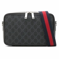 GUCCI 25SS GG Supreme 迷你肩斜背包 黑色 792456 FADJA