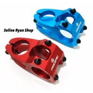 Stem Sepeda MTB PACIFIC Oversize Full Alloy Blue &amp; Red Glossy 45mm