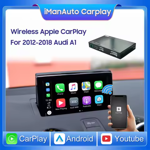 Wireless CarPlay Android Auto Interface Decoder for Audi 2014-2018 A1 Q3 Youtube AirPlay Mirror Link