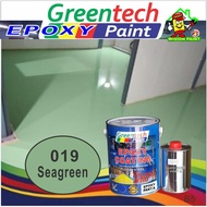 019 SEAGREEN ( GREENTECH PAINT ) Cat Lantai ( 5L or 1L )( EPOXY Paint + Hardener ) EPOXY FLOOR / WATERPROOF