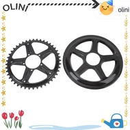 OLINI Electric Bike Chain Sprocket, Steel 44T Electric Bike Chainring, with ABS Cover Bike Motor Cha