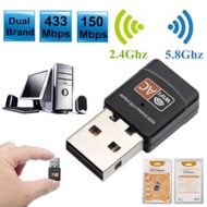 Dual Band 2.4G / 5G Hz Wireless Lan USB PC WiFi Adapter  802.11AC  600Mbps