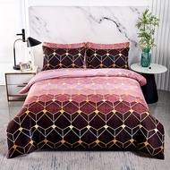 3pcs Duvet Cover Set, Multicolor Gradient Geometric Pattern Bedding Set, Soft Comfortable Duvet Cove
