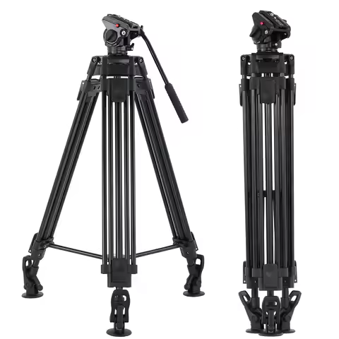 Andoer 67 Inch Tripod Stand Professional Video Tripod Heavy Duty Aluminum Alloy Max Load 10kg/22lbs 