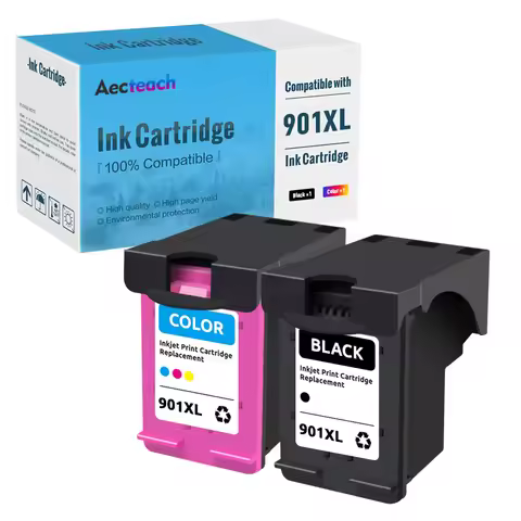 Aecteach 901XL 901 XL Premium Remanufactured Color Inkjet Ink Cartridge For HP Officejet J4500 J4524