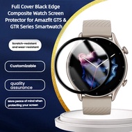2Pcs/4Pcs Full Cover Black Edge Composite Screen Protector Anti-Scratch Film For Amazfit GTS 3 GTS4 