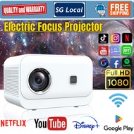 - Mini Projector Electric Focus  Projector Android Decoding 4K 1080P Mini Projector for Home WiFi Bluetooth HDMI