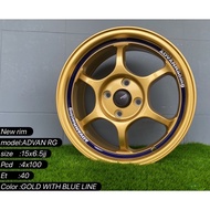 ADVAN RG NEW SPORT RIM size15x6.5jj  4x100  4x114.3ET 40 JOHOR BARU