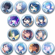 Kawaii Cartoon Kiritani Haruka Meme Button Pin Game PJSK Round Brooches for Backpack Jewelry Accesso