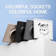 CE Certified European Standard Mattel European Standard Wall socket 16A German Plug usb & USB-C Dual