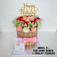 MONEY CAKE KUE UANG ULANG TAHUN | Birthday cake | kue uang ultah |