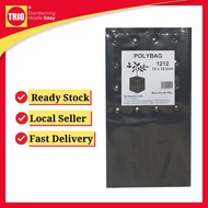 TRIO Polybag / Polibeg Hitam Tebal 12"x12" - 400g