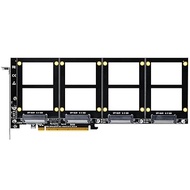 GLOTRENDS PU41 4ポート U.2 SSD PCIe 4.0 X16変換アダプターカード、 PCIe分岐機能なし (PCIe 分岐マザーボードが必要)