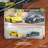 Hot Wheels Premium 2 Pack Porsche 993 GT2 & Porsche 718 Cayman Gt4