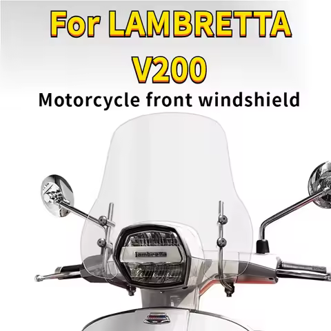 For LAMBRETTA V200 V125 V50 Motorcycle Front Windshield Heighten Widened Wind Deflector For Lambrett
