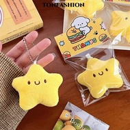 TONFASHION Star Playing Toys, yellow Plush Plush Keyrings, Lovely Little Star Key Chain bag