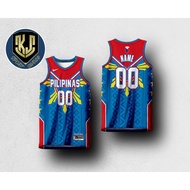 PILIPINAS JERSEY FULL SUBLIMATION BASKETBALL JERSEY FREE CUSTOMIZED NAME AND NUMBER