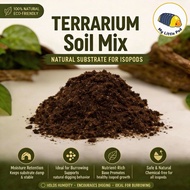 Natural Soil Mix Substrate suitable for Isopods / Springtails / Reptiles / Terrarium / Paludarium / 