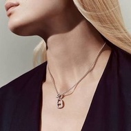 Hermes 愛馬仕 chaine d'ancre pendant 豬鼻銀頸鏈