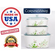 CORNINGWARE 6pc SQUARE CLASSICS CASSEROLE SET. MADE IN USA &amp; FRANCE