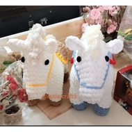  PLUSHIE HORSE DOLL AMIGURUMI/ LARGE HORSE KNITTED DOLL