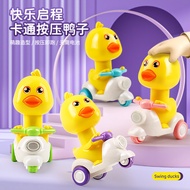 Children Press Duckling Motorcycle Toy Inertial Pull Back Car Toy Car Inertial Car Mini Car Educatio