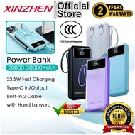 【CCC 3C Certified】Xinzhen P213 20000mAh Powerbank 22.5W Built In Cable Power Bank Xinzhen P313 30000