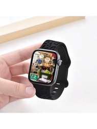 1入女士豹紋柔軟矽膠手錶帶，適用於Apple錶帶49mm 45mm 44mm 42mm 41mm 40mm 38mm，可與Ultra/Ultra 2 SE 9 8 7 6 5 4 3 2 1 系列相容