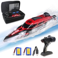 RC Speed Boat for Kids - 20+ MPH Fast Remote Control Boat for Pools Lakes with Portable Storage Pack