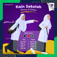 Kain Sekolah Ajaib TudungSiComel Merah Hijau Biru Gelap Sekolah Agama Sekolah Rendah Tak Panas