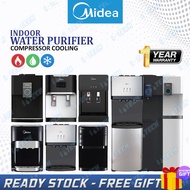 MIDEA Water Dispenser Hot Ambient Cold Tabletop / Floorstanding Penapis Air Midea 3 Suhu - 4 Stages Filtration System - Compressor Cooling