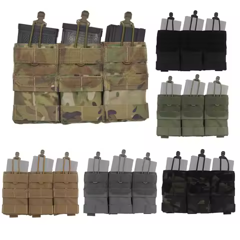 DP 5.56 Triple MagPouch Molle Rifle AR-15 .223 Magazine Pouch With Elastic Retention Fast Deployment