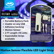 [JML Official] Ultimo Light | Motion Sensor Strip Light starter kit Battery pack + 18 Leds