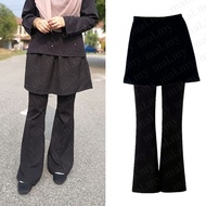 Muslimah Bootcut Pants Shirt Extender Palazzo Tulang  Loose Women Casual Sport Pants Seluar Slack