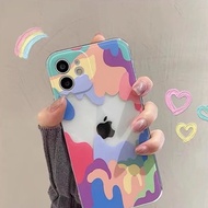 Colorful Rainbow Design Transparent Clear Case For poco F6 X6 PRO M7 PRO F7 PRO ULTRAF7 F7 X7 X7 PRO