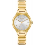 No Citizen Watch Company Citizen Eco-Drive Corso Ladies Watch Stainless Steel Diamond, Gold Bracelet