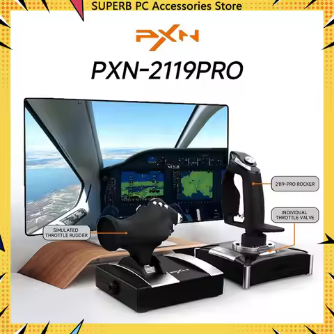 PXN 2119 PRO Flight Simulator Gamepad Vibration Controller Joystick PC / Desktop PS4 Flight Joystick