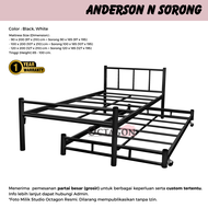 Ranjang Besi Single dan Sorong 2 Tingkat 90x200 100x200 120x200