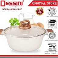 DESSINI ITALY 24CM Maifan Stone Casserole Induction Non Stick Pot Bowl Pan Cookware Tool PERIUK