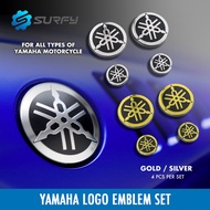 Motorcycle Yamaha LOGO Emblem 4pcs-1set w/sticket