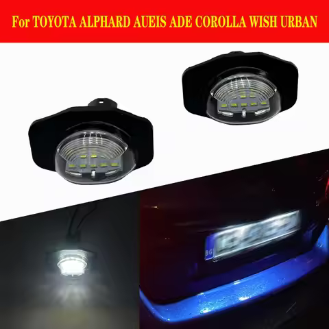 For Toyota Alphard Vellfire GGH20 2008-2014 Car License Plate Lights Auto Number Frame Lamp Bulb LED