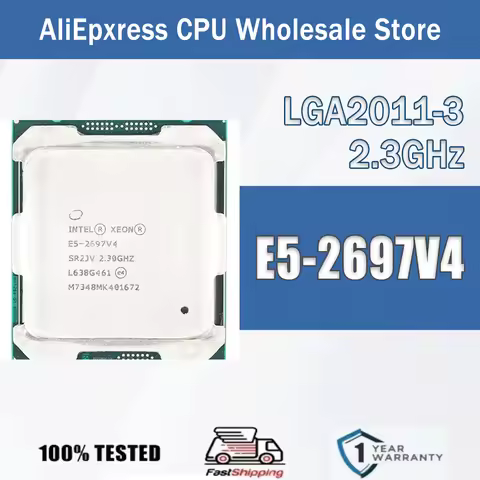Intel Xeon E5-2697V4 2.3GHz 18 Cores 36 Threads 45M E5 2697V4 Computer CPU Processor Server E5 2697